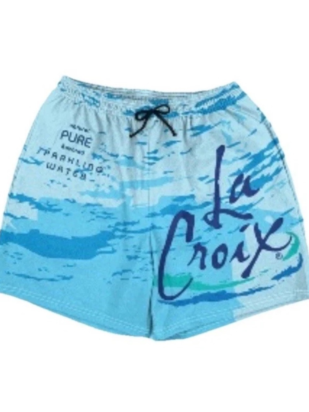 Public Space x LaCroix Sparkling Water Men's 34 Graphic Shorts Blue Novelty